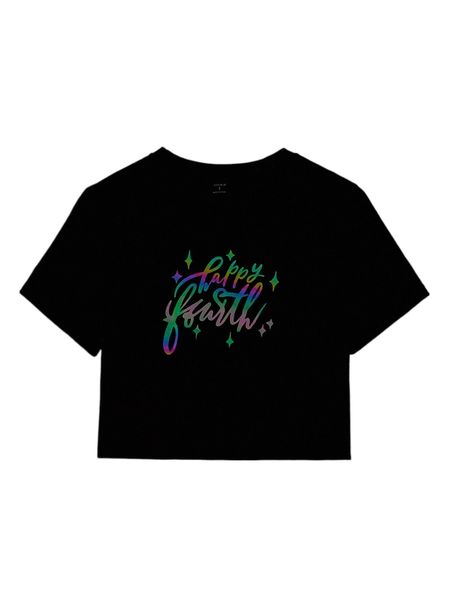 

x meloeve reflective slogan graphic tee i3z0#, White