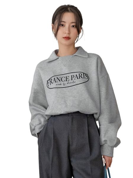 

dazy-less slogan graphic drop shoulder pullover e1fz#, Black