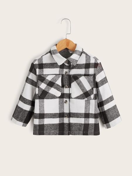 

toddler boys plaid button front overcoat she, Blue;gray