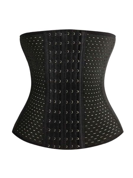 

buckle front waist trainer m9fd#, Black;red