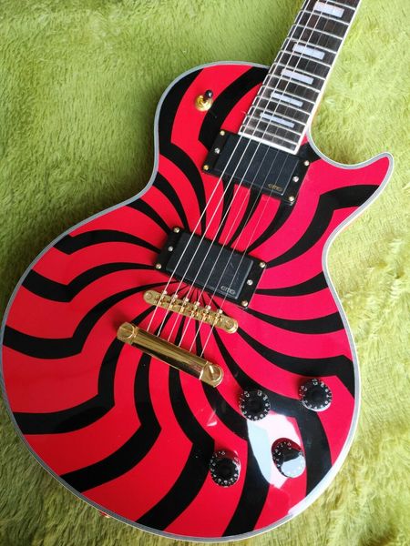 

diy factory standard 6-string red windmill zach electric guitar fast