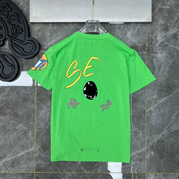 

men's ch summer fashion luxury brand t shirts designers tees correct horseshoe sanskrit cross polos boy graffiti t-shirts women short s, White;black
