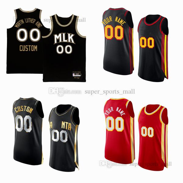 

custom authentic player version stitched basketball jerseys 17 onyeka okongwu justin holiday maurice harkless 1 jalen johnson aaron holiday, Black;red