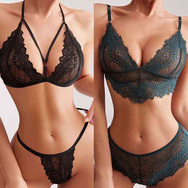 Женщины нижнее белье набор Bras Panty Bralette Короткие наборы Beauty Back Back Sexy Lingerie Sexyless Brat Set Bralette L220727