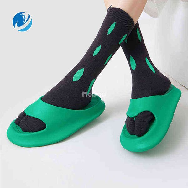 

slippers mo dou new summer sandals non slip outdoor beach bathroom flip flops quality eva home thick sole slippers dropshipping 220428, Black