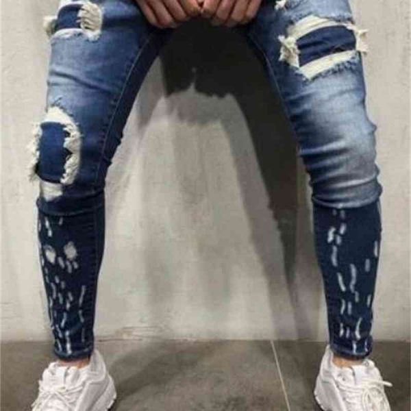 

men's jeans men's small leg jeans in spring and autumn 37nh, Blue