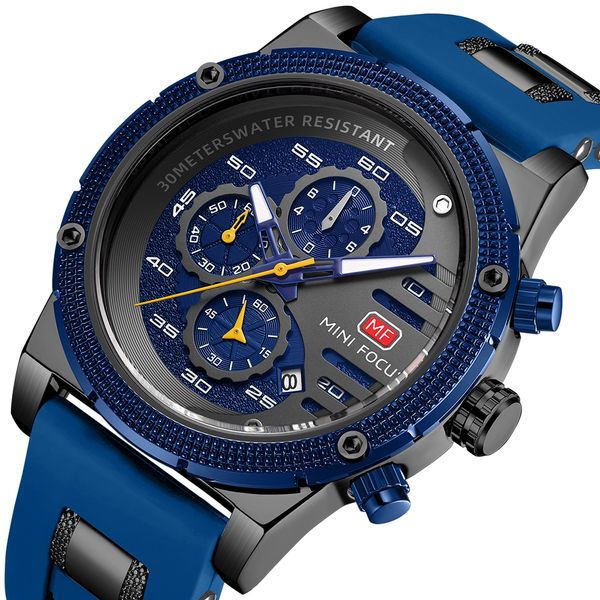 

mini focus fashion watches for men luxury brand quartz waterproof sport wristwatch relogio masculino reloj hombre silicone strap