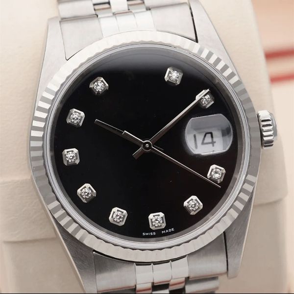 

watches for men 40mm automatic watches fashion watch diamond sapphire mechanical classic stainless steel strap wristwatch, Slivery;brown