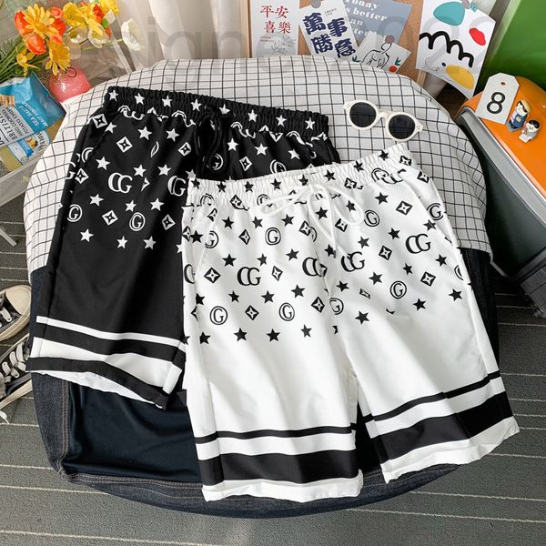 

men's pants designer casual shorts men's summer trend thin style loose oversized ice silk pants outer beach sweatpants up8n, Black