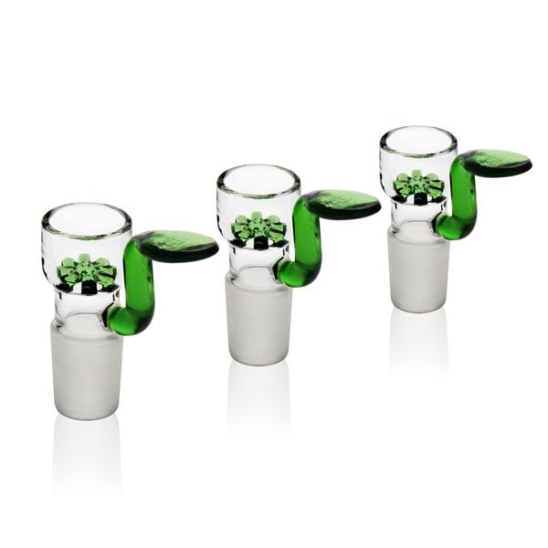 Reanice Cookah Pack из 3 с интегрированным ситом вырезать 18,8 мм для всех стеклянных бонгов (зеленый)