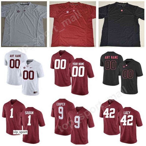 

alabama crimson tide college football 9 amari cooper jersey 1 nick saban jake coker reggie ragland custom name number men youth, Black