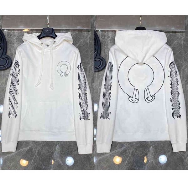 

loose designer men's luxury jackets brand hoodies horseshoe cross print ch men zipper sweatshirts women coat casual fashion pullover h, Black;brown