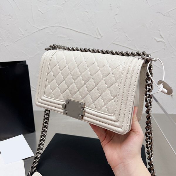 

womens designer classic caviar calfskin leather quilted bags aged silver metal hardware adjustable shoulder strap crossbody tote handbags