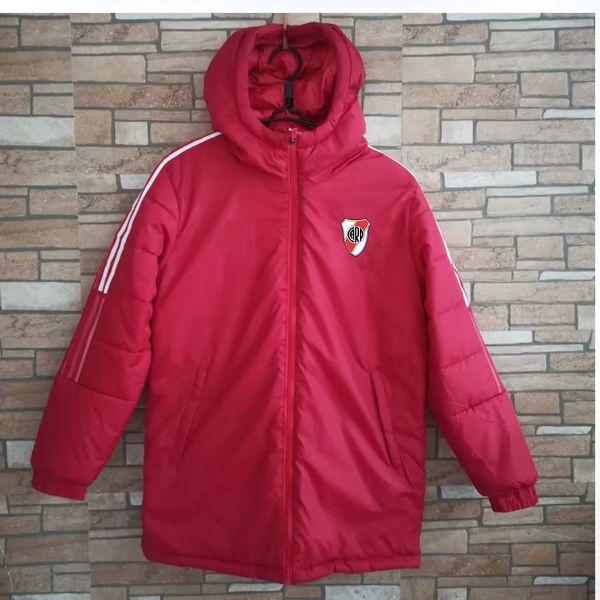 22-23 Club Atletico River Plate Herrener Winter Leisure Sport Jacke Langarm Kleidungsmodelle Mode Outerwear Puffer Parkas Team Emblems Conded