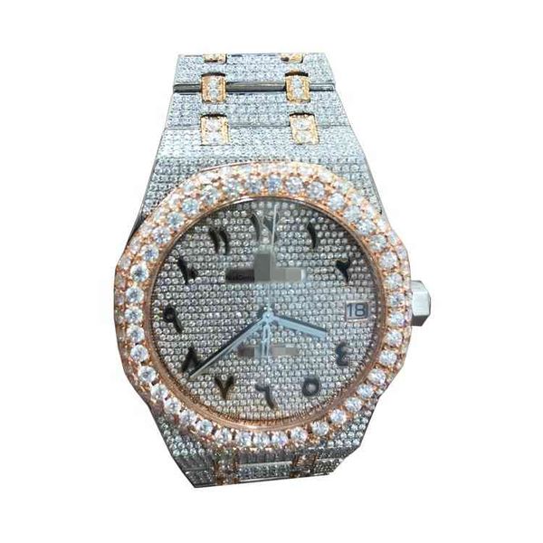 Lüks Adam Özel Kalça Pop Iced Out VVS Full Bling Diamonds Erkek Takı VVS1 SAAT MOISSANITE Diamond Saatler