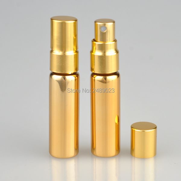 5 ml Renkli Parfum Seyahat Sprey Şişesi Parfüm Taşınabilir Boş Kozmetik Konteynerler için 100 adet / grup