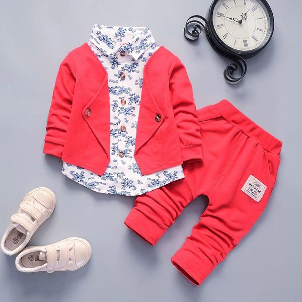 Set di abbigliamento Autunno Neonati maschi Set Abiti formali Tuta per bambini Neonato Vestiti a maniche lunghe per ragazzo 1 anno Giacca PantaloniAbbigliamento