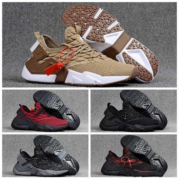 

2020 huaraches 6 ultra run knit running shoes sneakers huarache drift mens trainers men huraches sport hurache zapatos shoes size 1865, Black