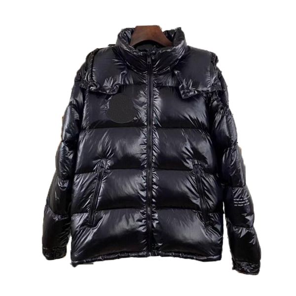 

2022 winter down jacket men's windproof warm solid color down jacket casual clothing men fashion, Black