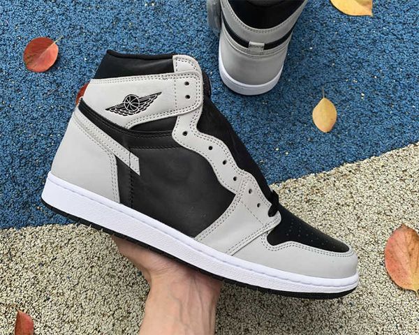 

released jumpman 1 1s high og shadow 2.0 basketball shoes dark black advanced gray fashion trainers leather luxurys designer sneakers