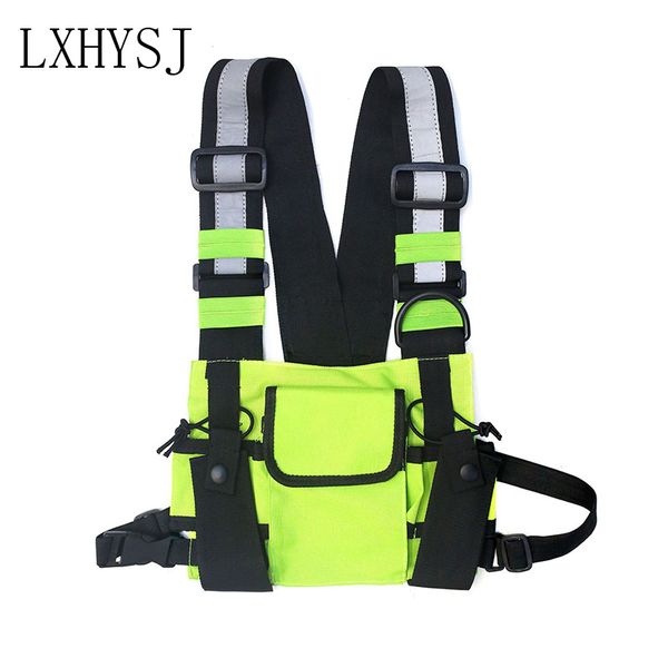 

fashion chest rig bag waist bag tactical vest rig hip hop bags streetwear functional chest pack for lady nylon fanny pack