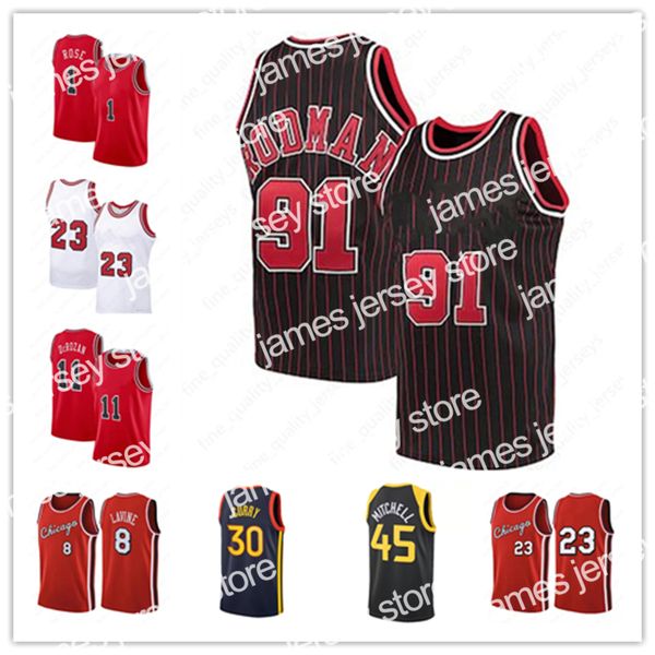 

new new 20212022 lavine derrick 1 lonzo 2 ball demar 11 derozan 23 basketball jerseys mens youth kids zach 8rose scottie 33 pippen dennis 91, Black;red