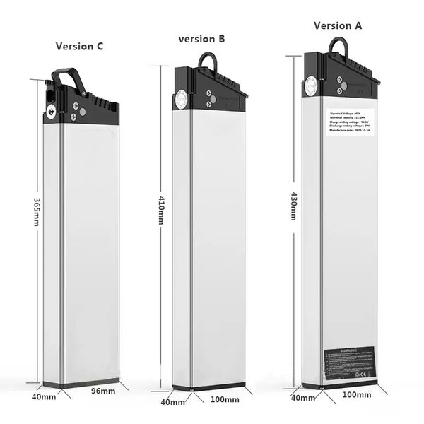 

folding electric bike battery 48v 10ah 12ah 13.6ah 17ah 36v 7.5ah 10ah 250w 350w 500w with 54.6v 2a charger