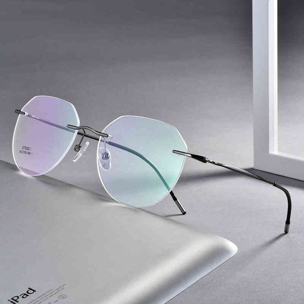

sunglasses men's and women's myopia glasses frame trend optical sales light fashion less screwless, White;black
