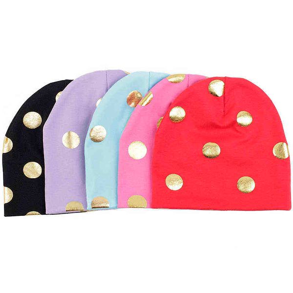 

soft gold print cotton hats for newborn baby girls hats 0-6 month kids boys children spring skullies hats hat cap accessories l220728, Yellow