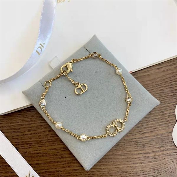 

jewelry online sale 80% off high version diamond pearl women's fashion geometric simple bracelet, Black