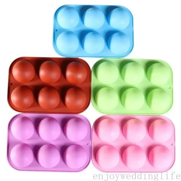 Moldes redondos de silicone para chocolate, para assar bolo, cilindro de doces, molde para sanduíche, biscoitos, muffin, cupcake, brownie, bolo, pudim, gelatina FY4438 DHL 0326