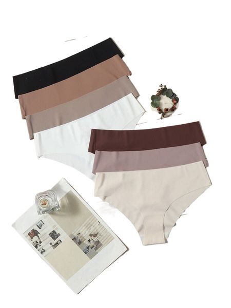 

7pack plain simple panty m6pt#, Black;red