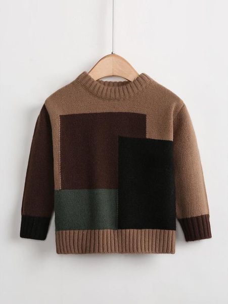 

toddler boys cut and sew sweater she01, Blue