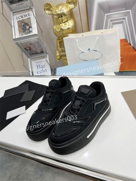 

2022 popular designer white leather trainers men women platform sneakers flat casual party wedding outdoor sports size35-45, Black