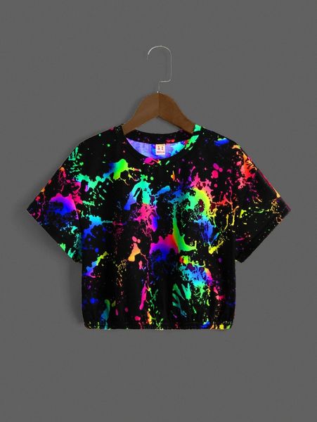 

reflective ink print tee p3hu#, White