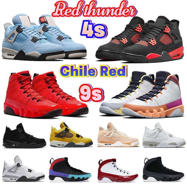 

fashion 9 9s chile red thunder 4 4s basketball shoes university blue white oreo black cat pure money trainers tour yellow thunder change the
