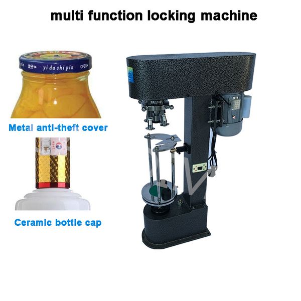 Aluminium-Verschlussmaschine, halbautomatische, verschließbare, verschließbare Öl-Joghurt-Frischmilchsaucen-Schraubverschließmaschine