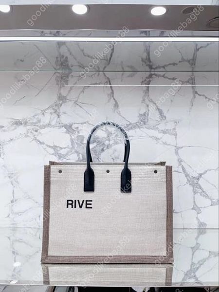 

luxury trend women handbag rive gauche tote shopping bag handbags linen large beach bags designer travel crossbody shoulder satchel, Red;black
