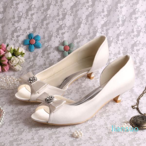 

dress shoes pumps with bow low heel women bridesmaid party evening shoes, Black