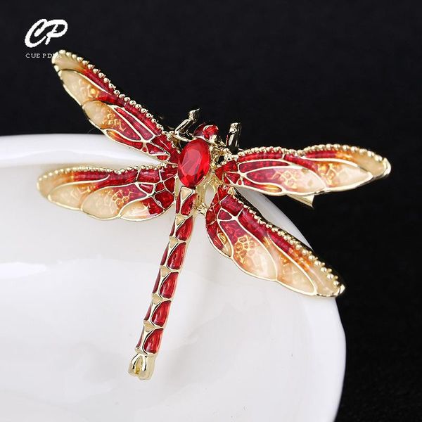 Pinos broches liga strass liga gotejeira esmalte dragonfly inseto inseto broche homens e mulheres acessóriospinspins