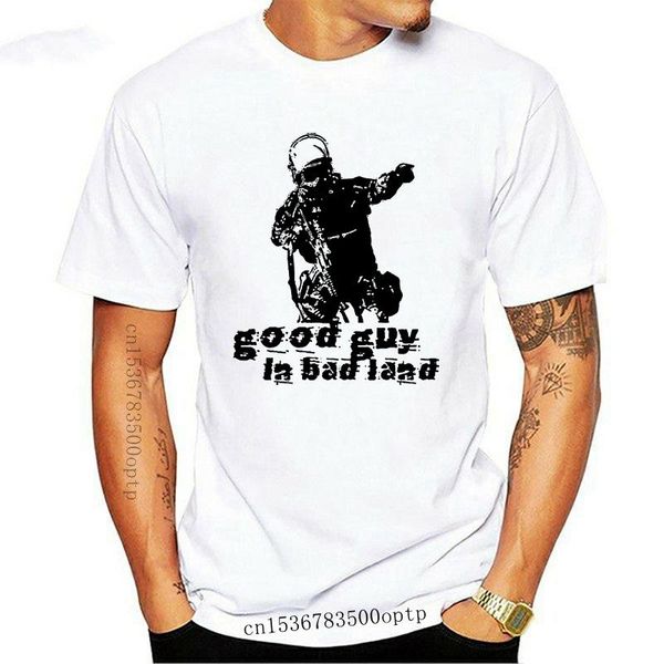 Camisetas masculinas 2022 Roupa de marca de verão Good Guy in Bad Land Polizei Anti -Terror Einheit Sek BW GSG9 - Tir camiseta