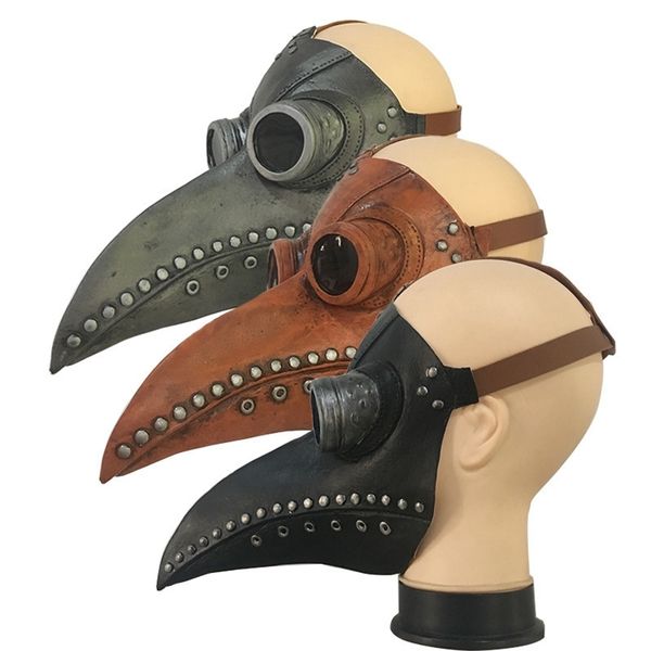 Steampunk peste doctor máscara pássaros bocal máscara máscara de látex de proteção protetora de protetor Antispill Artefato T200907