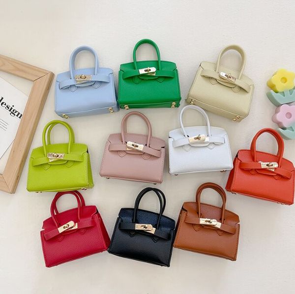 

children square shoulder handbag fashion mini baby bag girls chain bags small purse factory supply, Black
