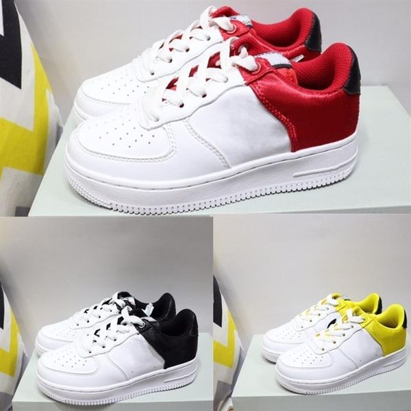 

lv8 1 infant gs forth one kids running shoes red satin amarillo gold white black children sneakers boy girls toddler trainers250i