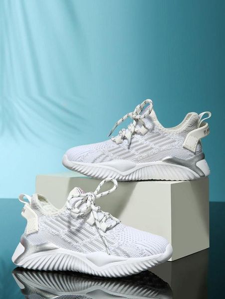 

toddler boys knit detail lace-up front running shoes she, Black