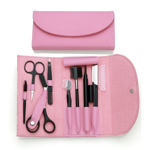 

eyebrow trimmer kit brow scissors monobrow comb razor for face tweezers eyelash brush set 220616