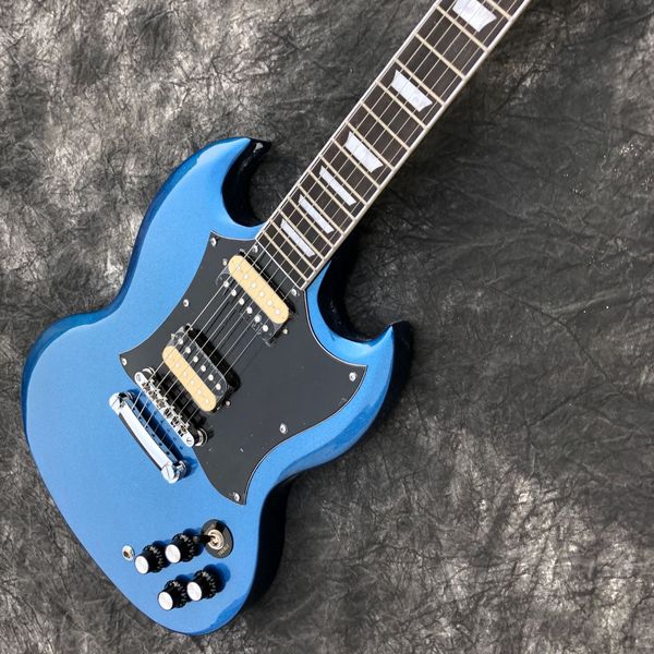 

new standard custom blue color electric guitar rosewood fingerboard gitaar handwork 6 strings guitarra