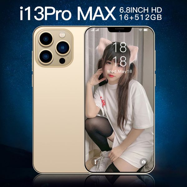 

i13 pro max global version smartphone 6.8inch celular 16gb 512gb 10 core 6800mah phone unlock 5g dual card best