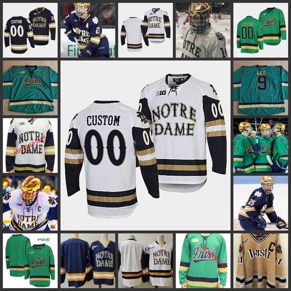 

18 jake evans hockey jersey 40 cal petersen 26 steven fogarty 9 anders lee 5 robbie russo 21 bryan rust stitched ice jersey nd college custo, Black