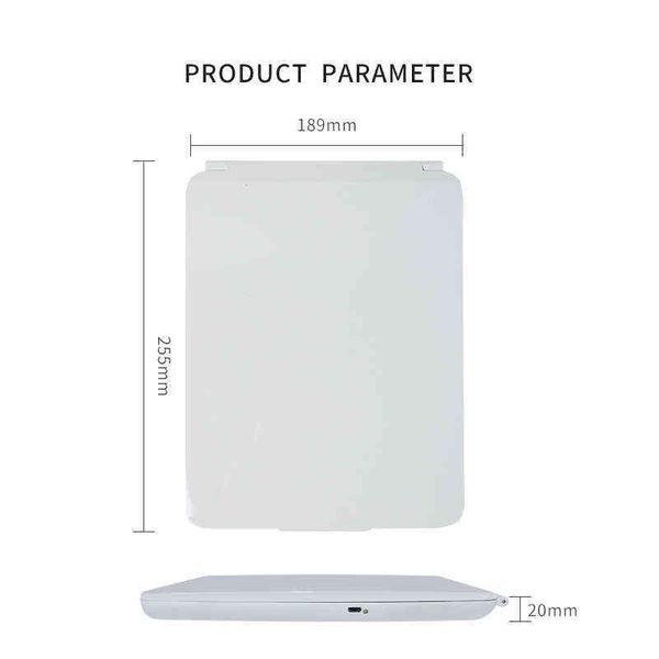 

factory outlet new ipad flat flip led vanity mirror portable folding square illuminated rechargeable built-in magnifying glass cq67
